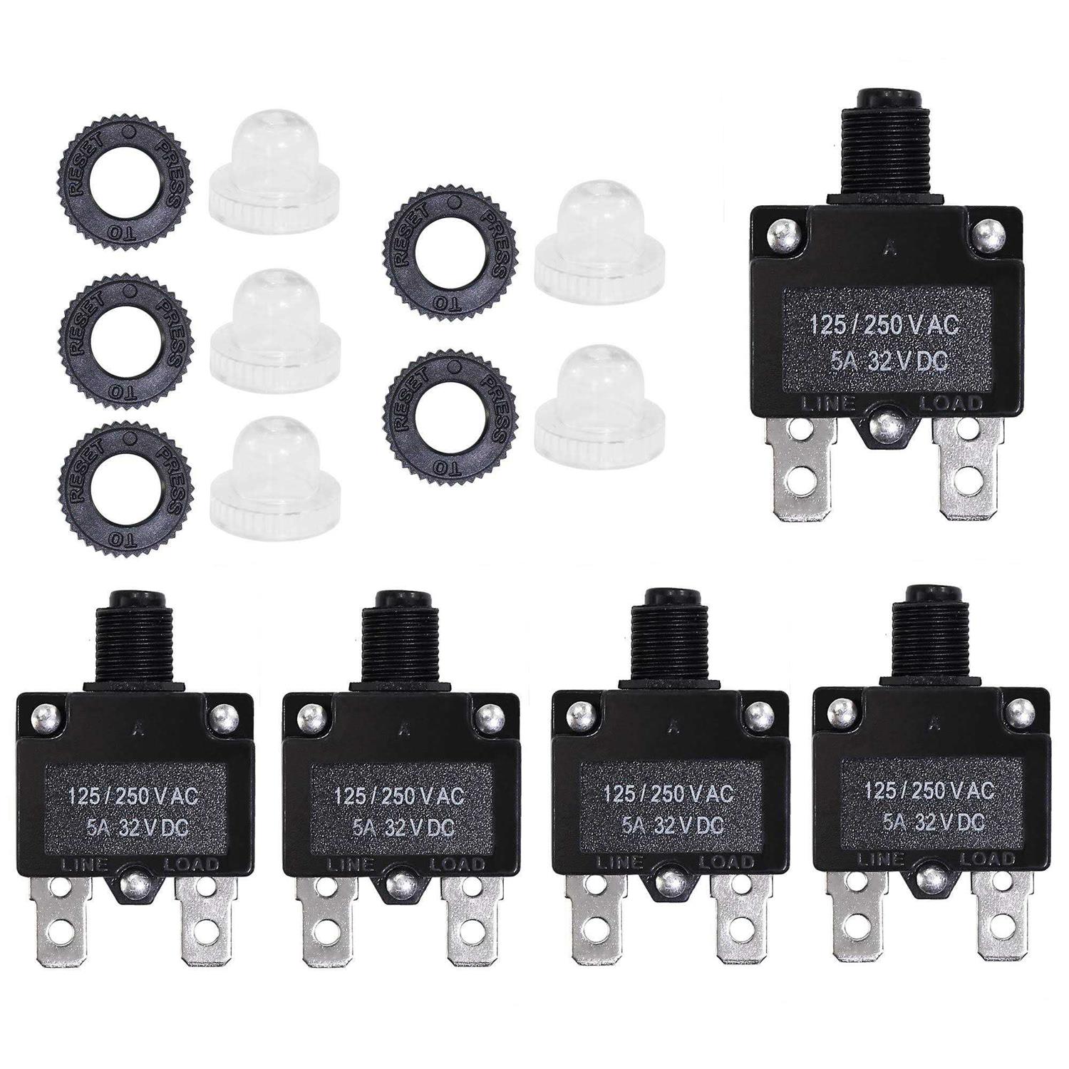 Fuzbaxy 5pcs Circuit Breakers with Manual Reset - Zenithce