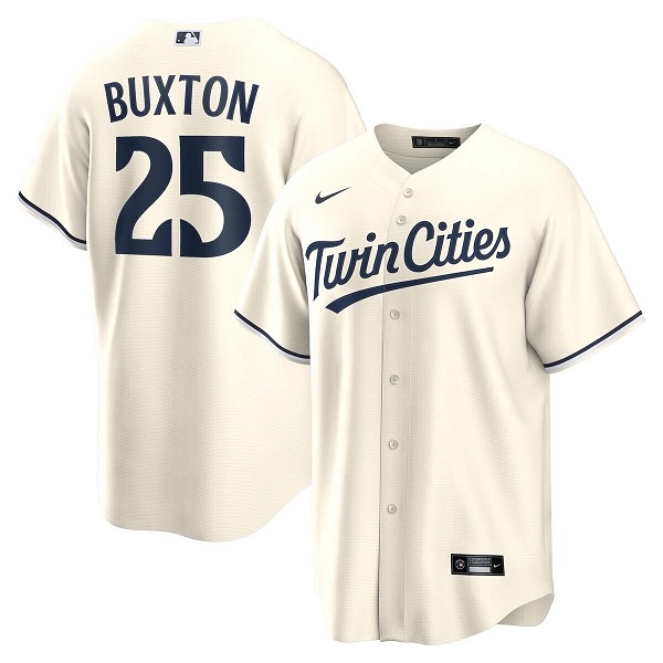 Minnesota Twins #25 Byron Buxton Cream Cool Base Stitched Jersey - Zenithce