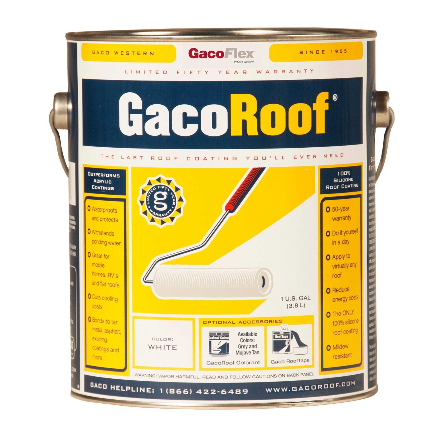GacoRoof 100% Silicone Roof Coating - Zenithce