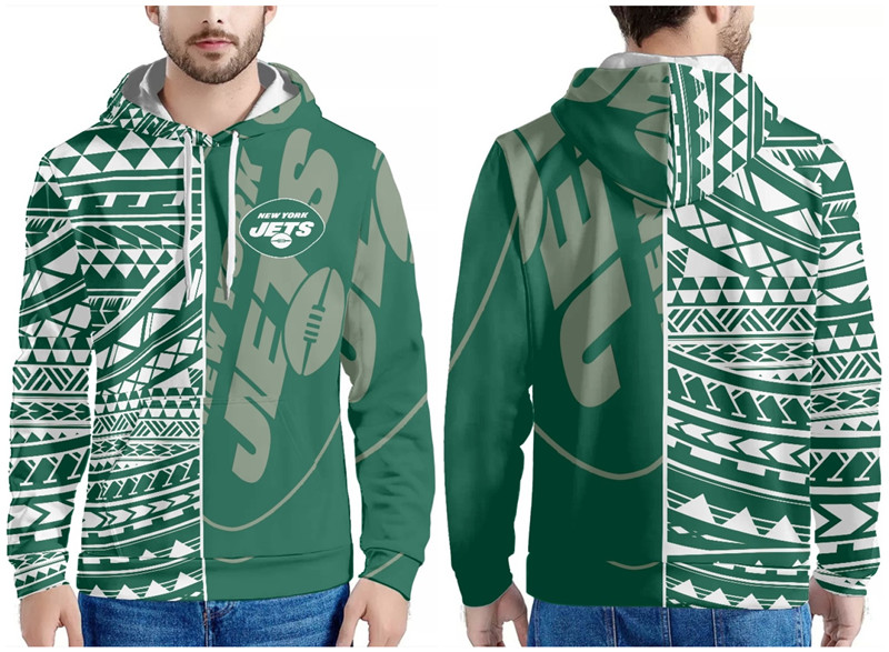 New York Jets Green White Pullover Hoodie - Zenithce