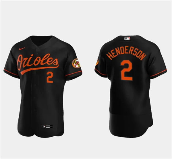 Baltimore Orioles #2 Gunnar Henderson Black Flex Base Stitched Jersey - Zenithce