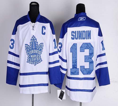 Maple Leafs #13 Mats Sundin White Third Stitched Jersey - Zenithce