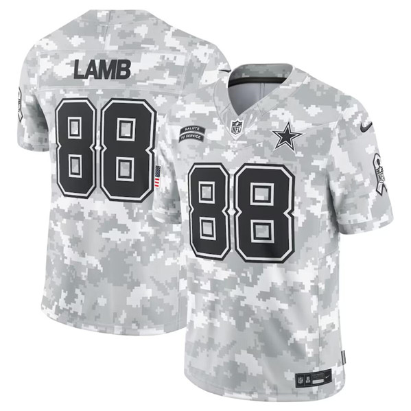 Dallas Cowboys #88 CeeDee Lamb Arctic Camo 2024 F.U.S.E. Salute To Service Limited Stitched Jersey - Zenithce