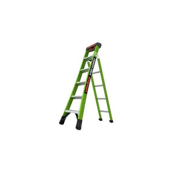 Little Giant Ladders | Mightylite | Fiberglass Stepladder Model 8 / Type IA – Extra Heavy Duty / Ground Cue - Zenithce