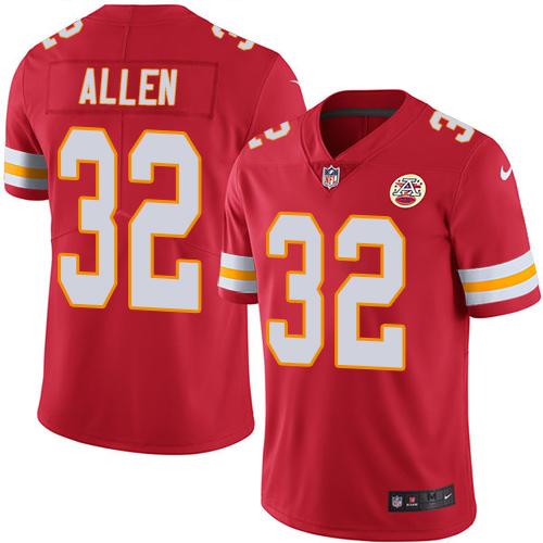 Chiefs #32 Marcus Allen Red Stitched Limited Rush Nike Jersey - Zenithce