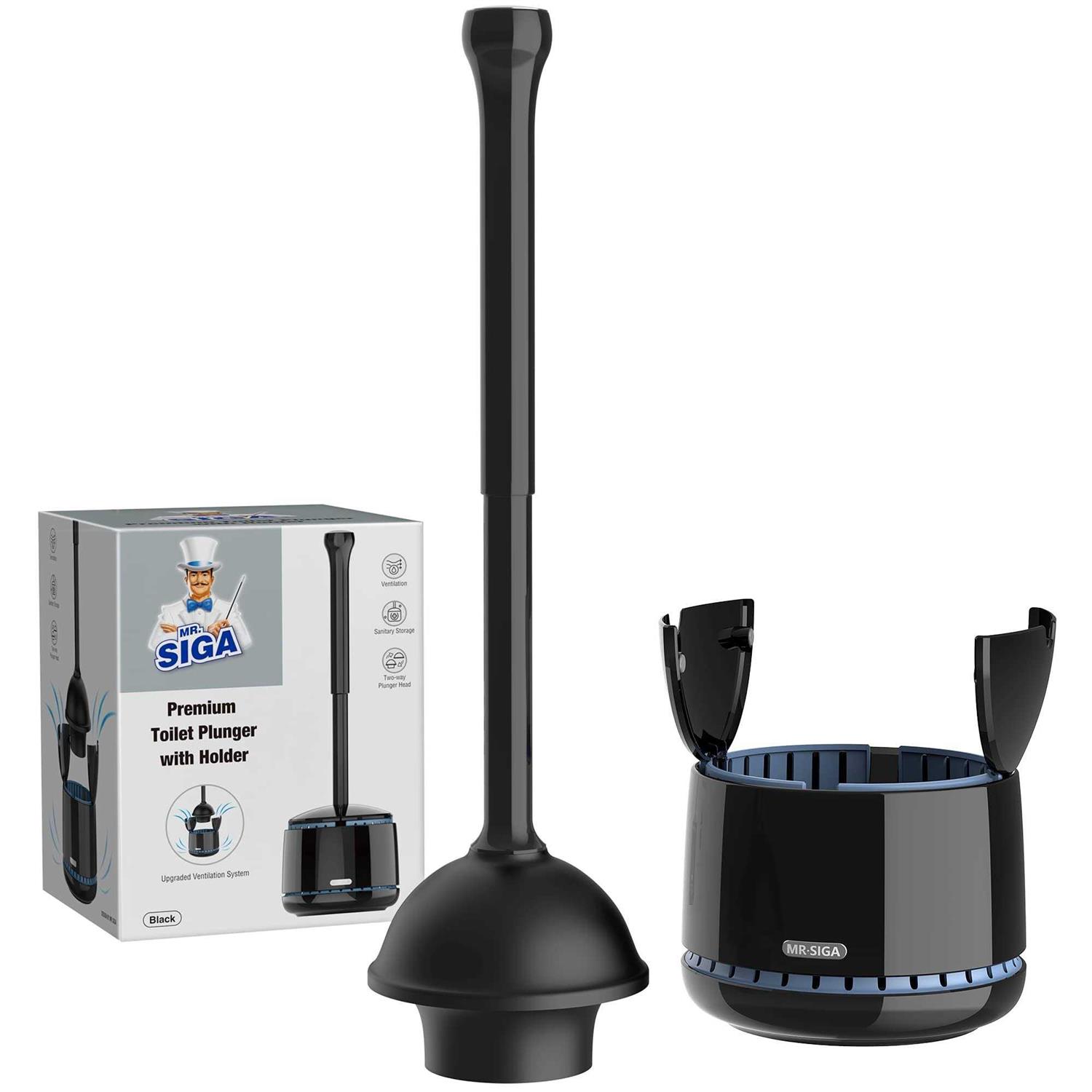 MR.SIGA Toilet Plunger and Bowl Brush Combo for Bathroom Cleaning - Zenithce