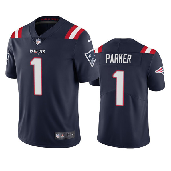 New England Patriots #1 DeVante Parker Navy Vapor Untouchable Limited Stitched Jersey - Zenithce