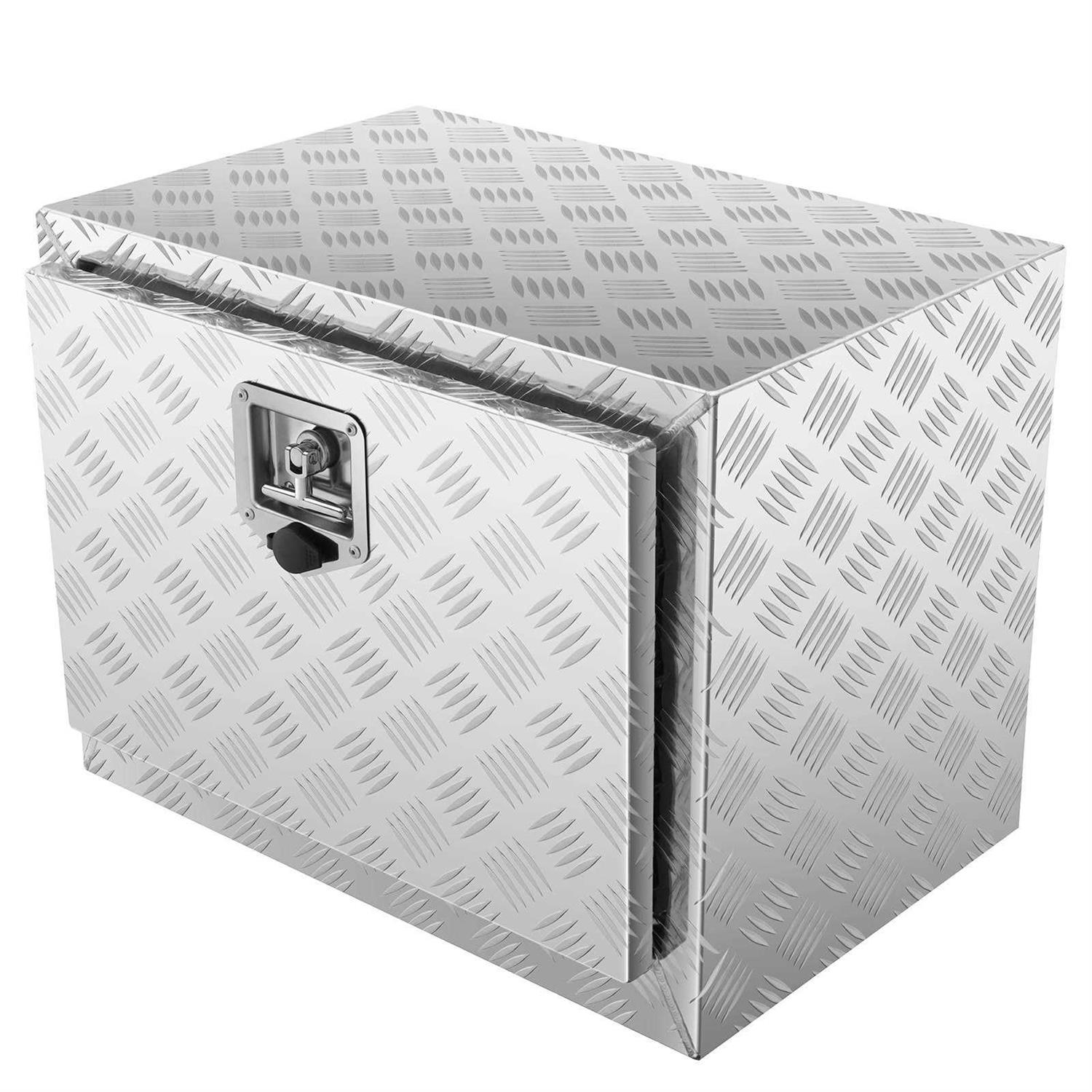 VEVOR Underbody Truck Box Pickup Storage Box, Heavy Duty Aluminum Diamond Plate Tool Box with Lock and Keys - Zenithce