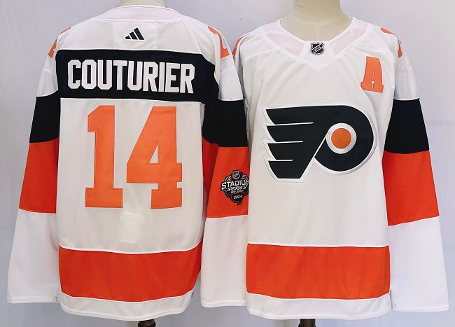 Philadelphia Flyers #14 Sean Couturier White 2023-2024 Stadium Series Stitched Jersey - Zenithce