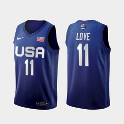 USA Team Kevin Love Away Blue 2021 Tokyo Olympics Jersey - Zenithce