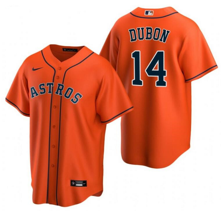 Houston Astros #14 Mauricio Dubón Orange Cool Base Stitched Jersey - Zenithce