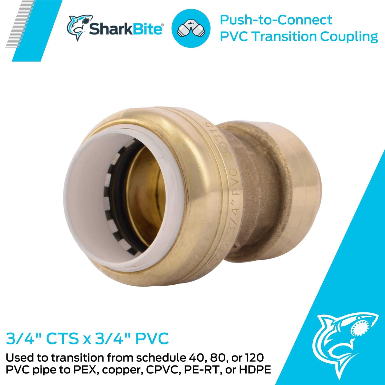 SharkBite 3/4 in. Brass Push-Fit Ball Valve - Zenithce