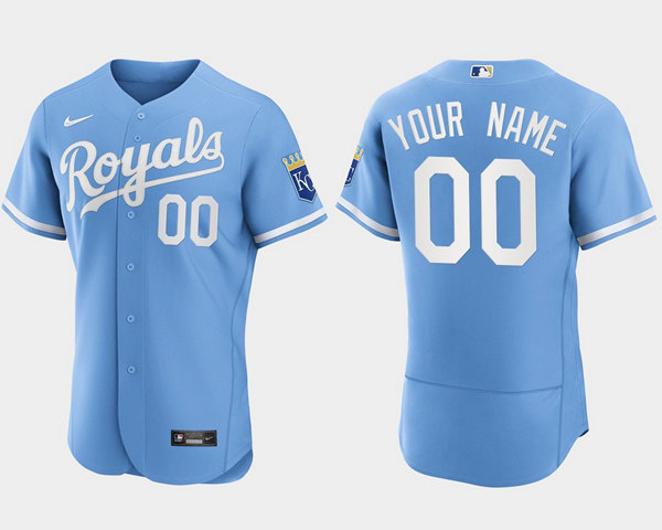Kansas City Royals Customized Custom Blue Stitched Jersey - Zenithce