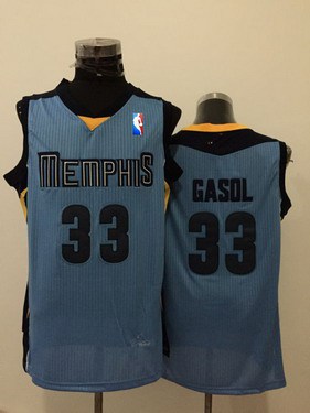 Memphis Grizzlies #33 Marc Gasol Light Blue Swingman Jersey - Zenithce