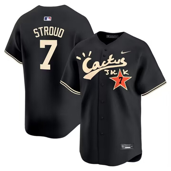 Houston Astros Custom Black Cactus Jack Vapor Premier Limited Stitched Jersey - Zenithce