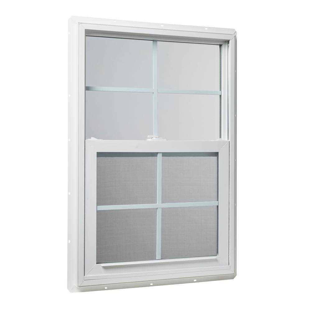 TAFCO Windows 31 in. x 29 in. Utility Fixed Picture Vinyl Window with Grid - Zenithce