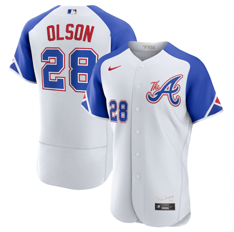 Atlanta Braves ACTIVE PLAYER Custom White 2023 City Connect Flex Base Stitched Jersey - Zenithce