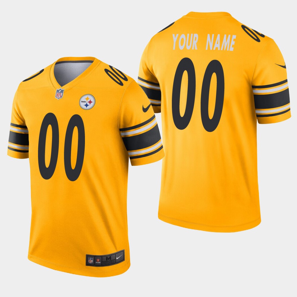 Pittsburgh Steelers Yellow Inverted Legend Limited Stitched NFL Jersey - Zenithce