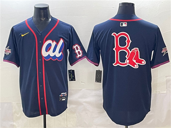 American League Boston Red Sox Team Big Logo Navy 2025 All-Star Edition Limited Stitched Jersey - Zenithce