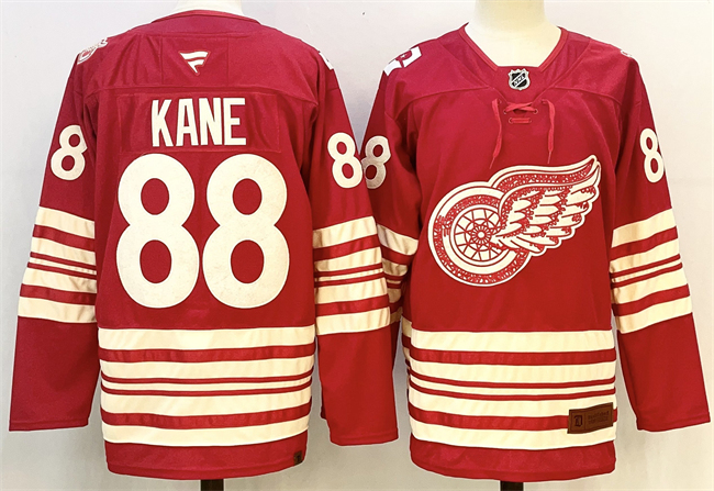 Detroit Red Wings #88 Patrick Kane Red 2025-26 Centennial Premium Stitched Jersey - Zenithce