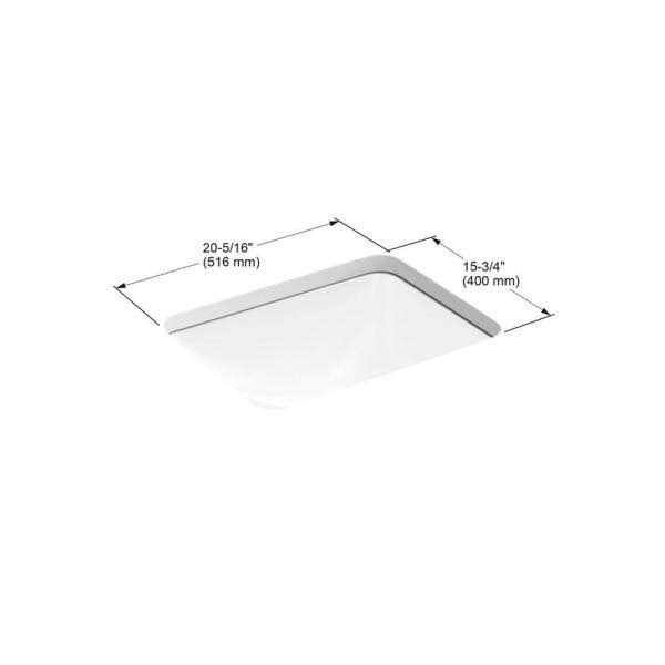 KOHLER Caxton White Undermount Oval Transitional Bathroom Sink - Zenithce