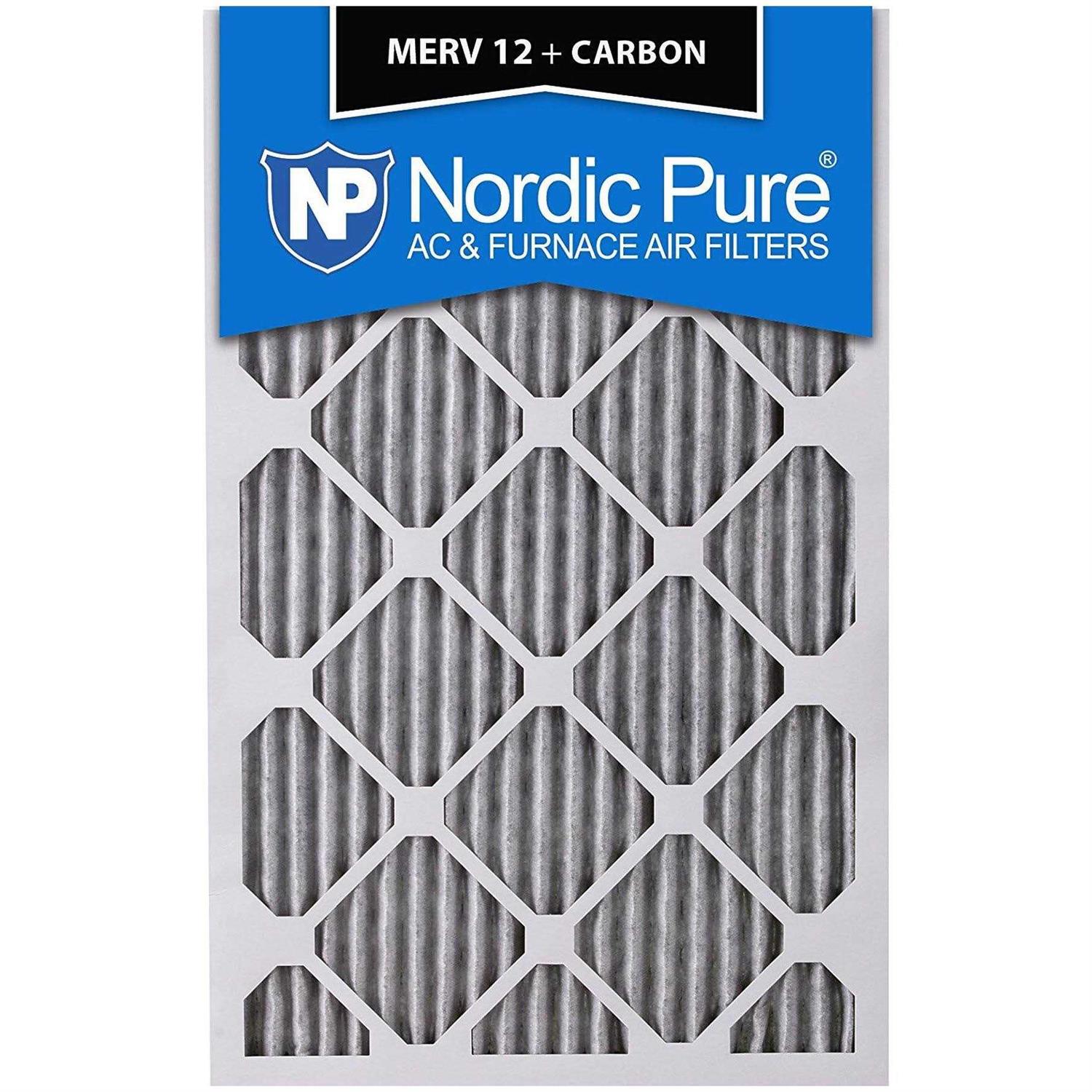 Nordic Pure MERV Pleated Plus Carbon AC Furnace Air Filters - Zenithce