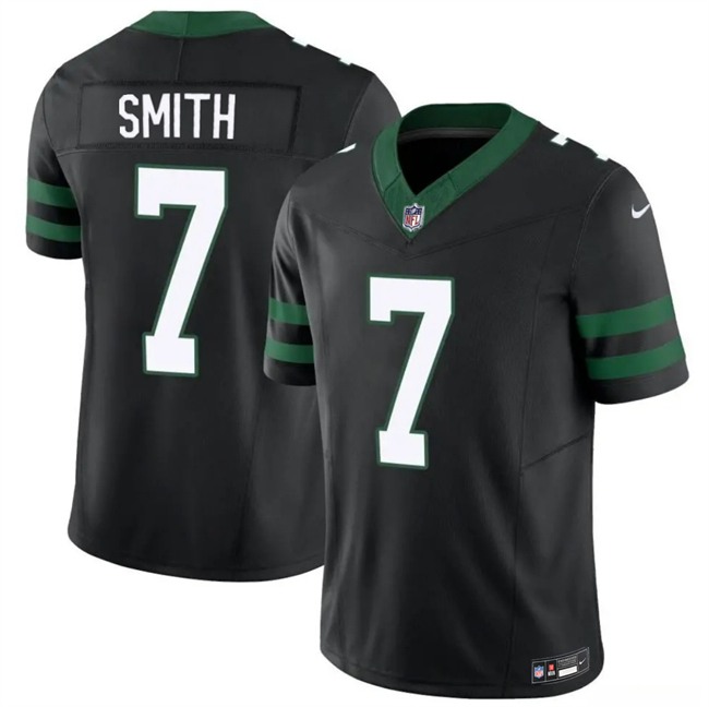 New York Jets #7 Geno Smith Black 2025 F.U.S.E. Vapor Untouchable Limited Stitched Jersey - Zenithce