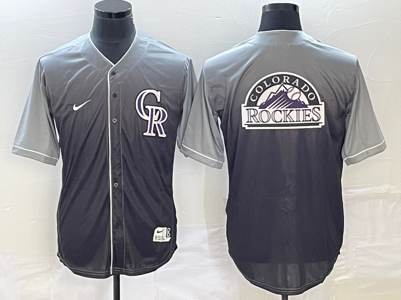 Colorado Rockies Gray Drrift Edition Team Big Logo Stitched Jersey - Zenithce