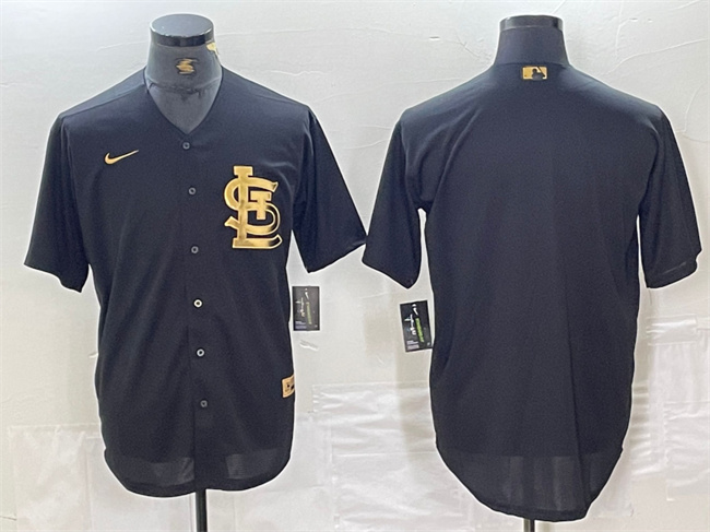 St. Louis Cardinals Blank Black Cool Base Stitched Jersey - Zenithce