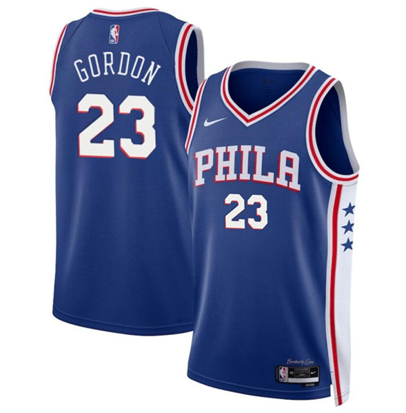 Philadelphia 76ers #23 Eric Gordon Royal Icon Edition Stitched Jersey - Zenithce