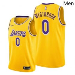 Lakers Russell Westbrook 2021 trade gold icon edition jersey - Zenithce