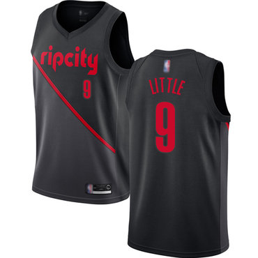 Blazers #9 Nassir Little Black Swingman City Edition 2018-19 Jersey - Zenithce