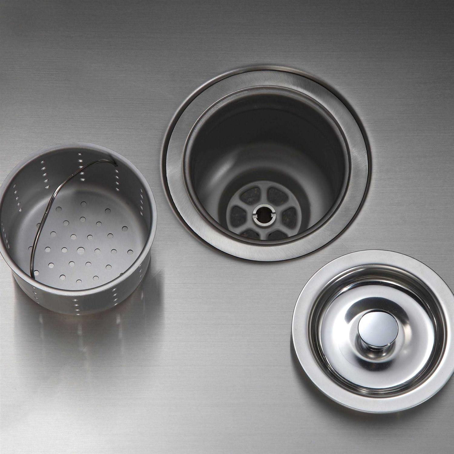 Kraus Premier 32-inch 16 Gauge Undermount 50/50 Double Bowl Stainless Steel Kitchen Sink KBU32 - Zenithce