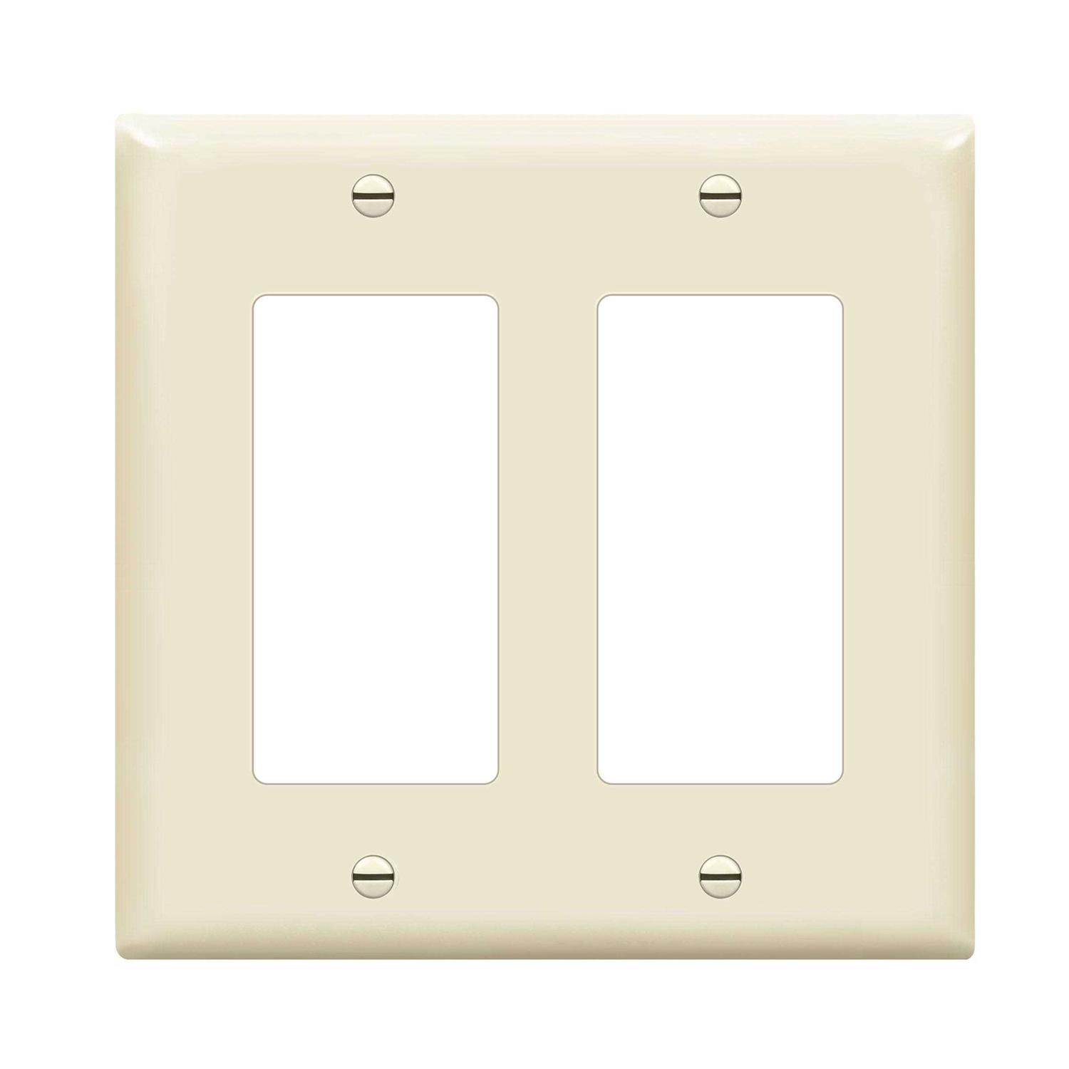 Enerlites 2-Gang Decorator/GFCI Outlet Wall Plate 8832 - Zenithce