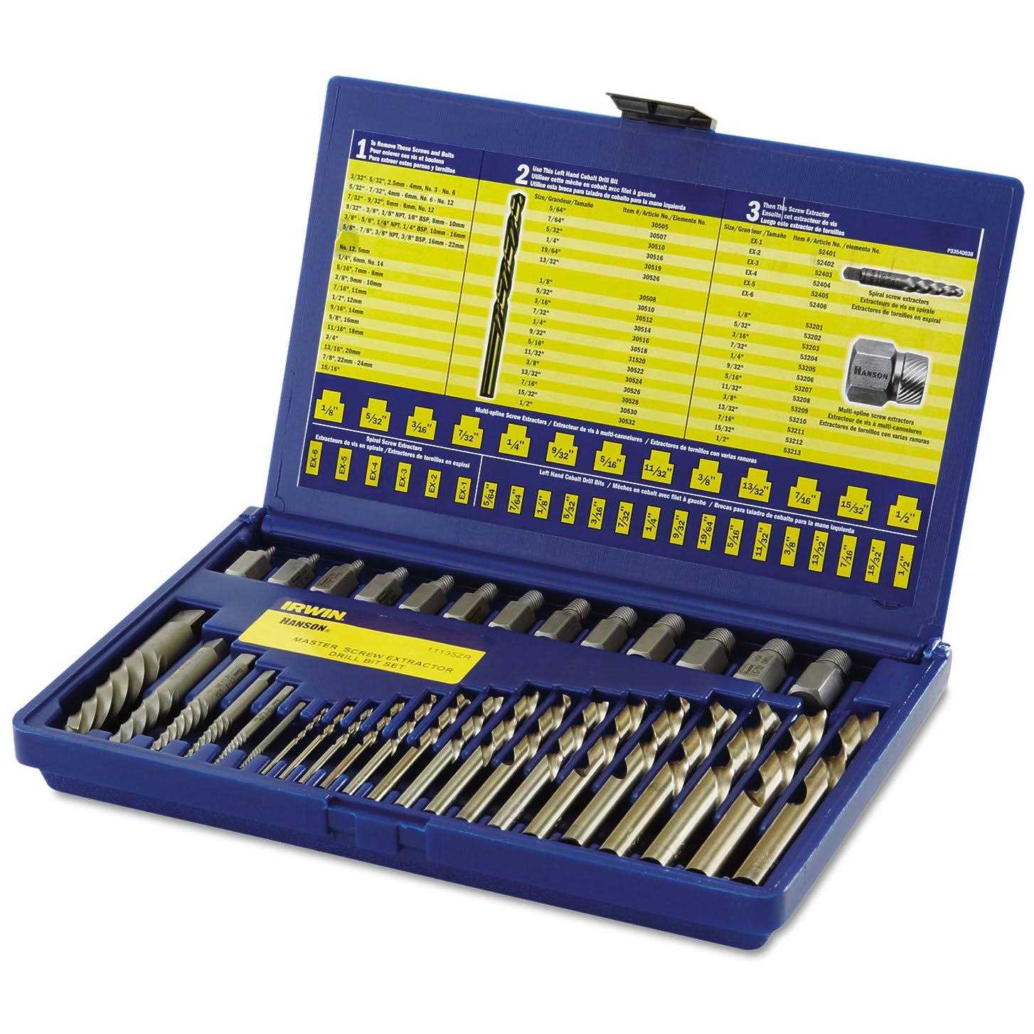 Irwin Screw Extractor Set Spiral 5 Piece 53535 - Zenithce
