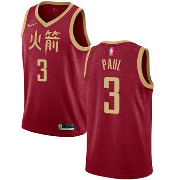 Rockets #3 Chris Paul Red Swingman City Edition 2018-19 Jersey - Zenithce