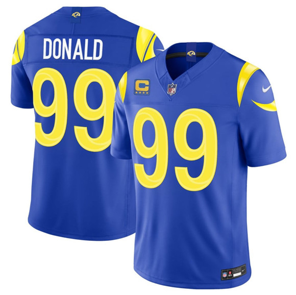 Los Angeles Rams #99 Aaron Donald Royal 2026 F.U.S.E. With 4- Star C Patch Vapor Limited Stitched Jersey - Zenithce