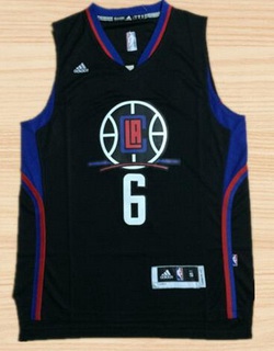 Los Angeles Clippers #6 DeAndre Jordan Revolution 30 Swingman 2015-16 Black Jersey - Zenithce
