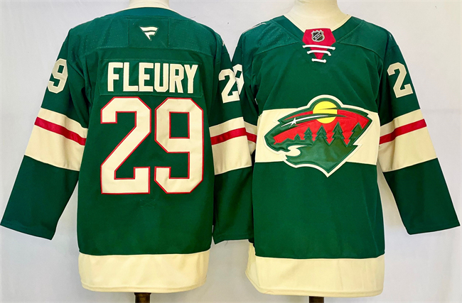 Minnesota Wild #29 Marc-Andre Fleury Green 2024-25 Home Stitched Jersey - Zenithce