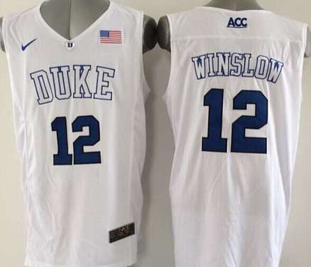 Duke Blue Devils #12 Justise Winslow 2015 White Jersey - Zenithce