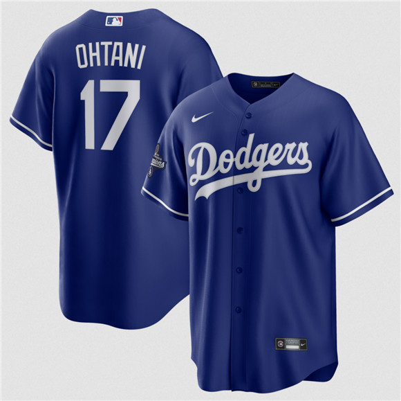 Los Angeles Dodgers #17 Shohei Ohtani Blue 2025 World Series Champions Stitched Jersey - Zenithce