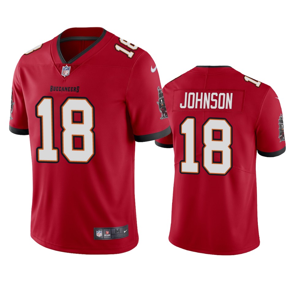 Tampa Bay Buccaneers #18 Tyler Johnson New Red Vapor Untouchable Limited Stitched Jersey - Zenithce