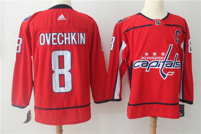 Washington Capitals #8 Alexander Ovechkin Red Stitched Adidas Jersey - Zenithce