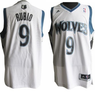 Minnesota Timberwolves #9 Ricky Rubio Revolution 30 Swingman White Jersey - Zenithce
