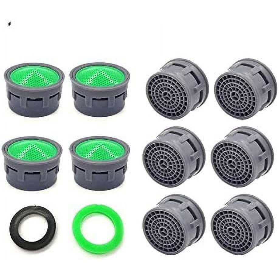 Faucet Aerator Bathroom Sink Aerator Replacement Parts Chrome Brass Shell 0.94 Inch 24mm Male Threads Faucet Filter with Gasket for Bathroom - Zenithce