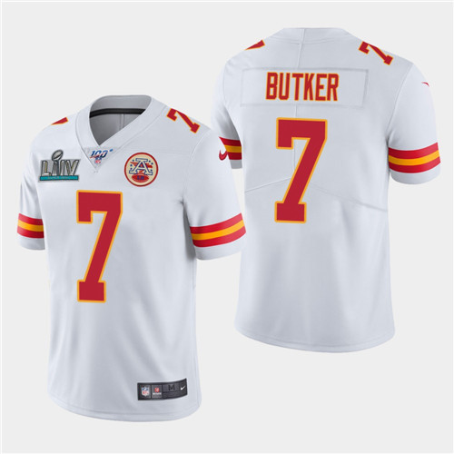 Chiefs #7 Harrison Butker White Super Bowl LIV Vapor Untouchable Limited Stitched Jersey - Zenithce
