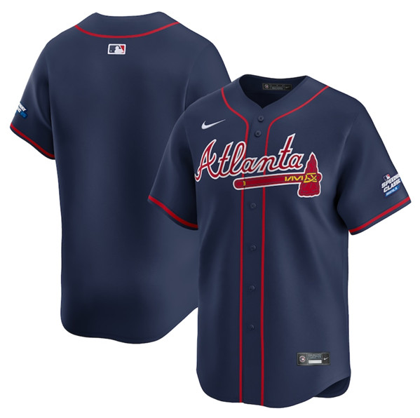 Atlanta Braves Blank Navy 2025 Speedway Classic Alternate Limited Stitched Jersey - Zenithce