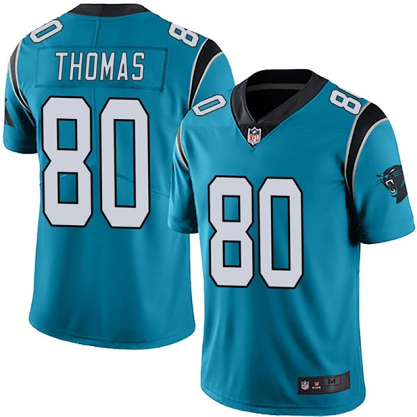 Carolina Panthers #80 Ian Thomas Blue Vapor Untouchable Limited Stitched Jersey - Zenithce