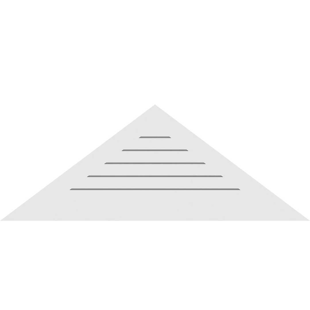 Ekena Millwork Triangle Surface Mount PVC Gable Vent Pitch GVPTR - Zenithce