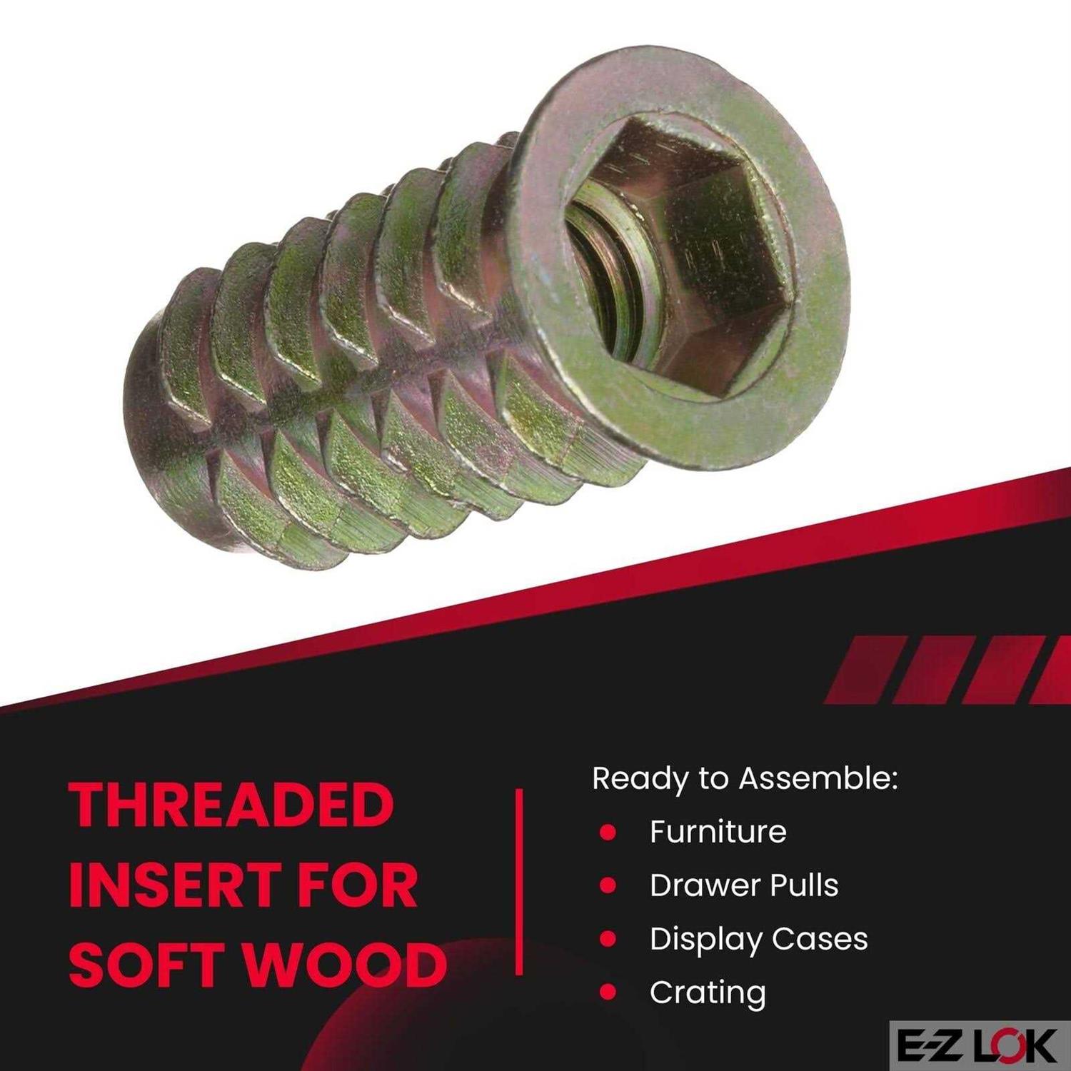 E-Z LOK Threaded Insert for Soft Wood 901420-13 - Zenithce